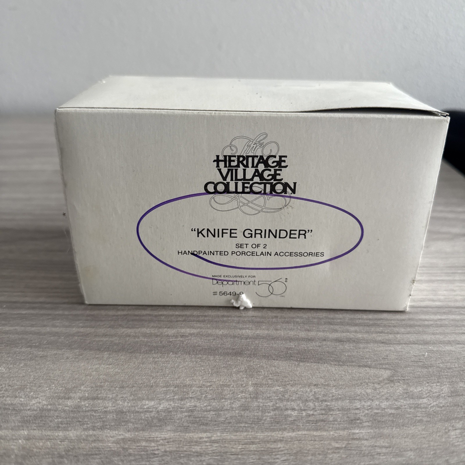 Dept 56 Dickens Village – Knife Grinder set of 2 Vintage Christmas Display
