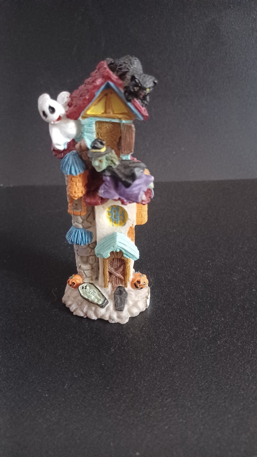 Set Of 3 Vintage Halloween Village Houses slim Accessories Halloween Decor