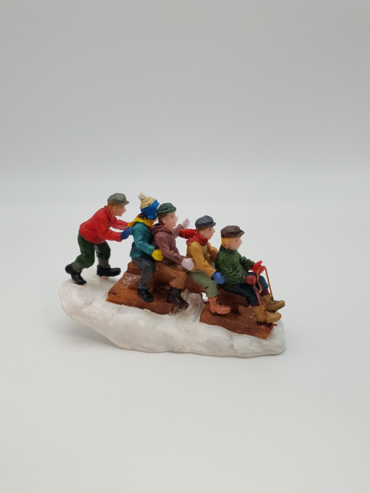 Christmas Village Accessories Here We Go Sledding Lemax Village Holiday Decor