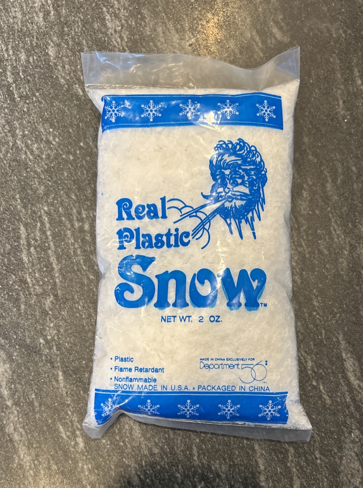 Department 56 Inc Real Plastic SNOW Holiday Christmas Net Wt 2 oz White NEW