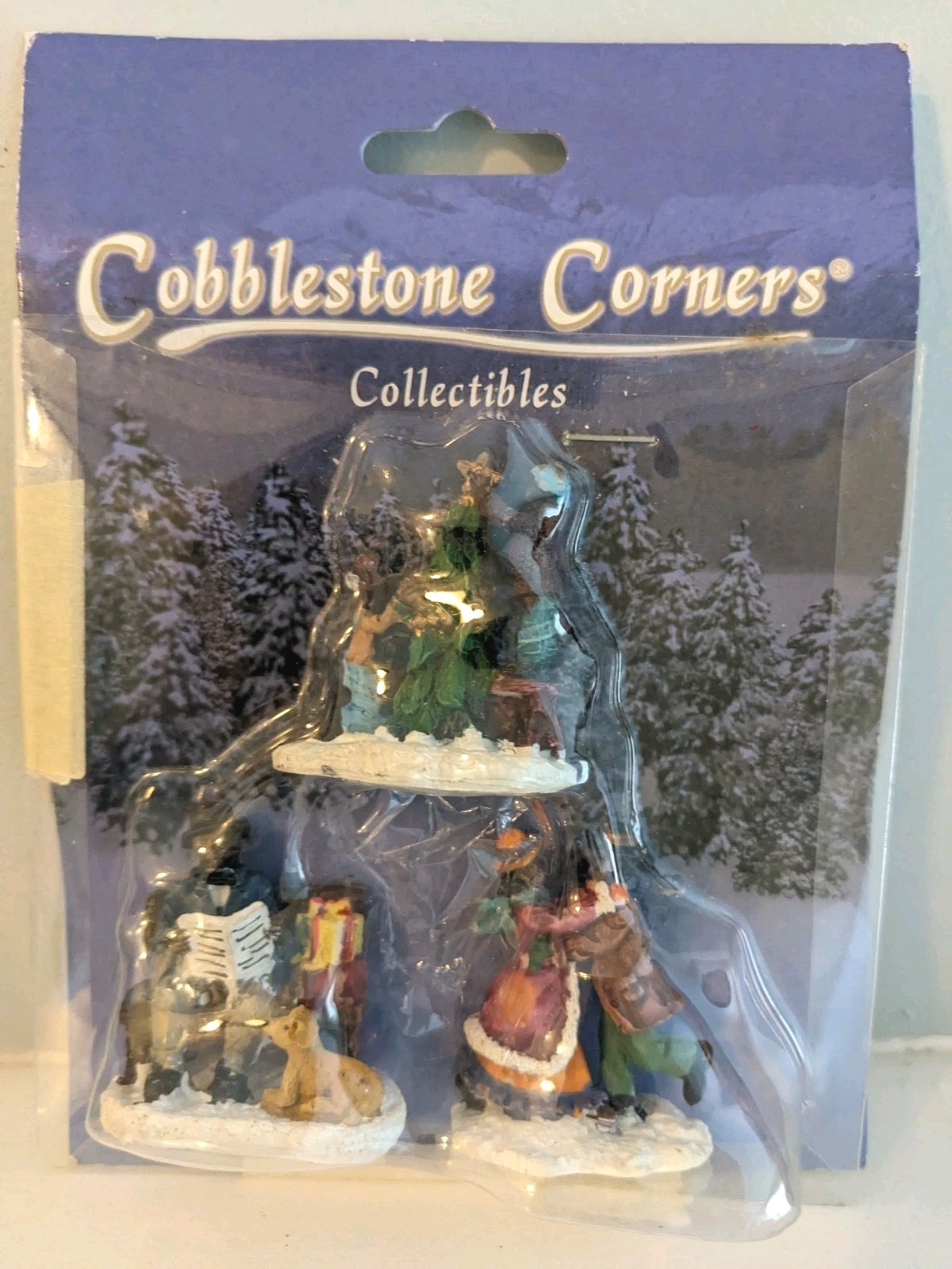 Vtg Cobblestone Corners African American Collectibles Christmas Figures Display