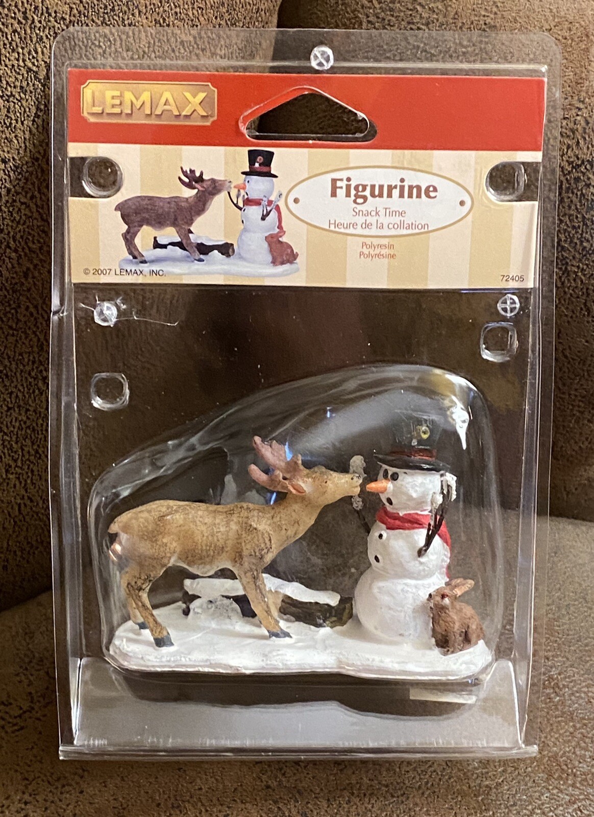 Lemax Figurine Snack Time Christmas Village 72405 Deer Snowman