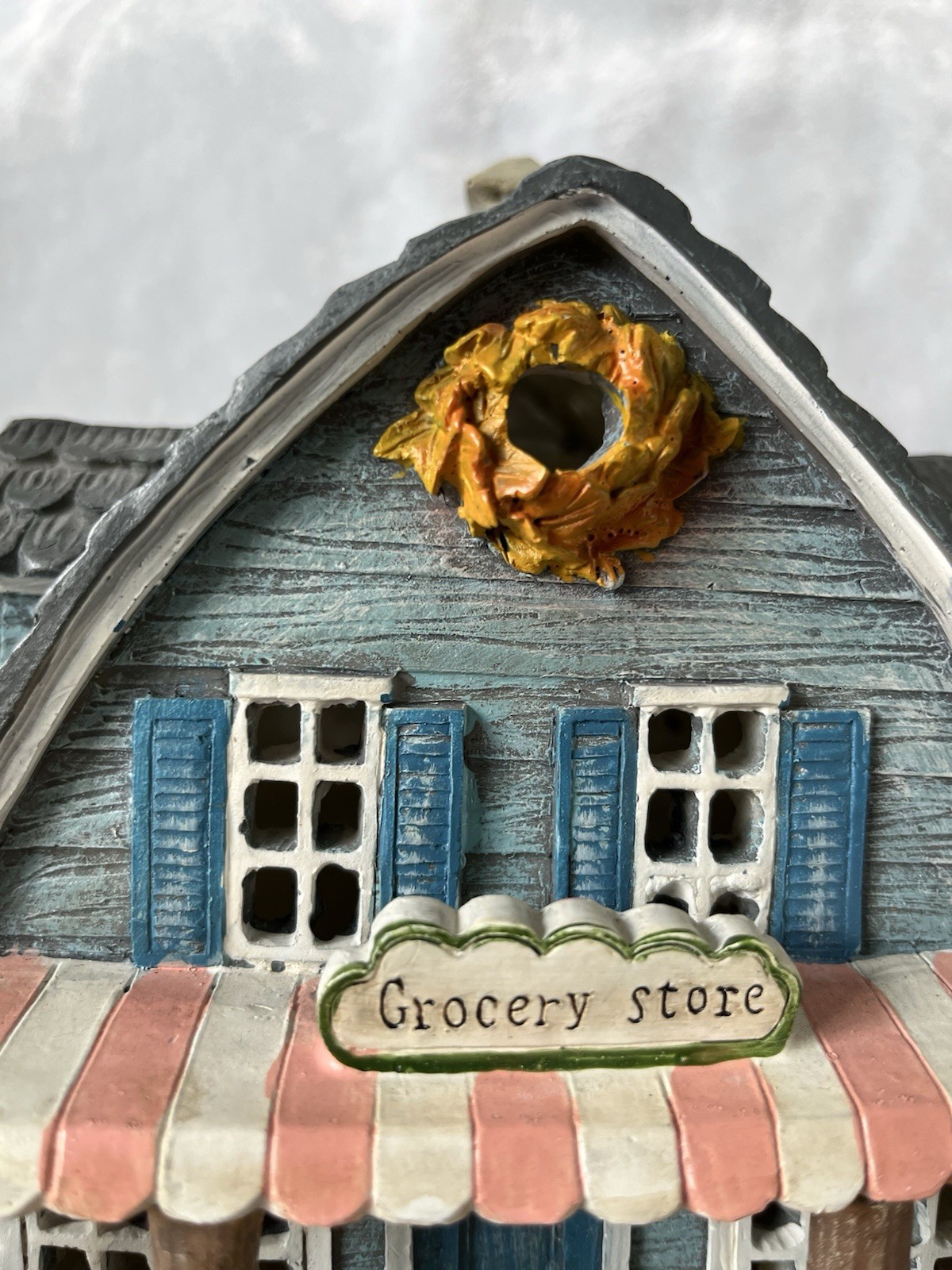 Harvest Town Lighted Grocery Store Fall Autumn Village Resin House Decor Works