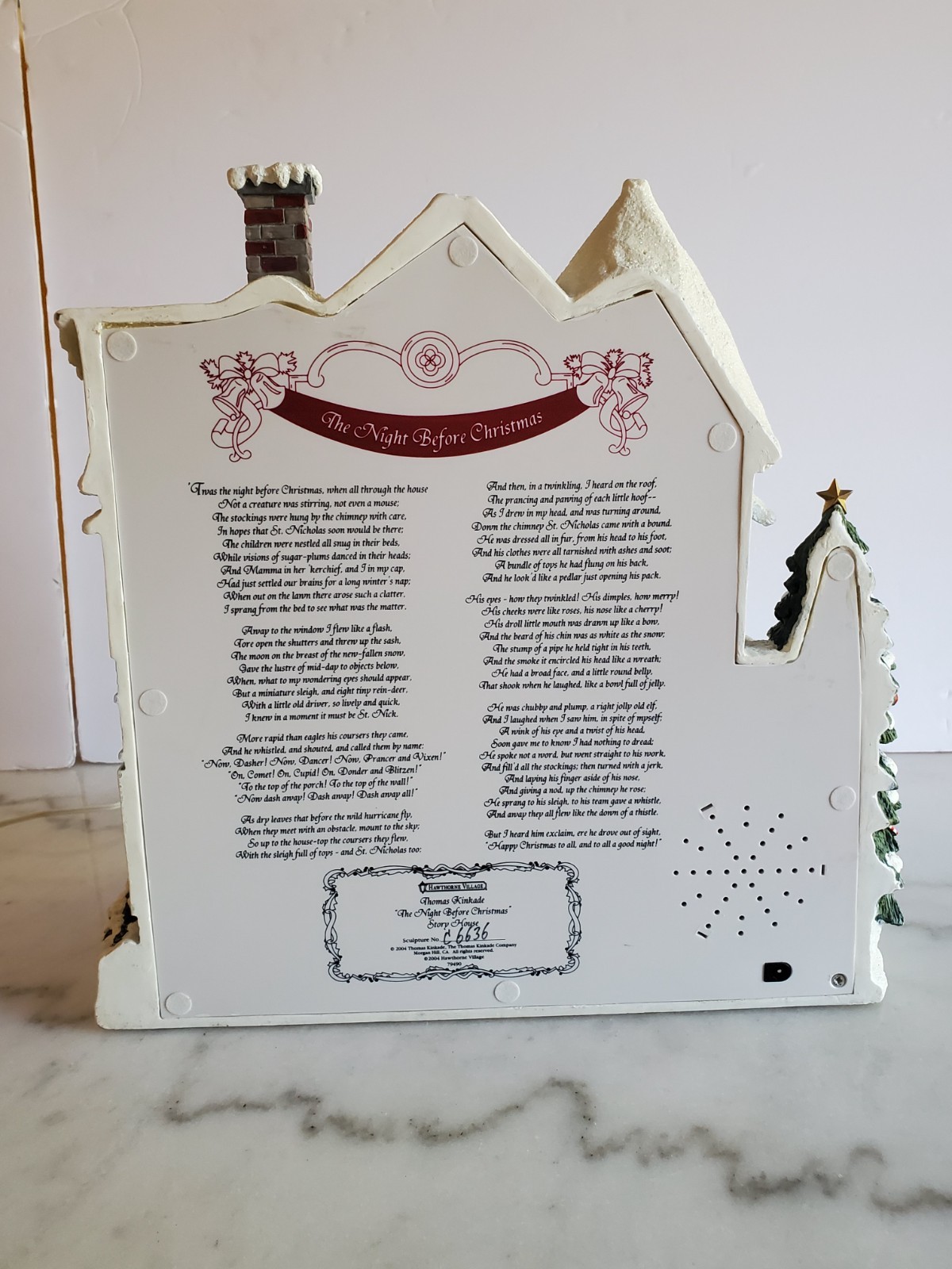 Hawthorne Village Thomas Kinkade The Night Before Christmas Story House *Tested*