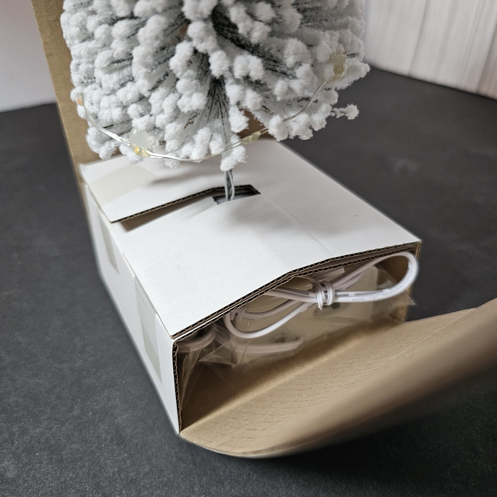 Department Dept 56 Village Accessories Lit Snow Laden Sisal Medium Tree #6002414