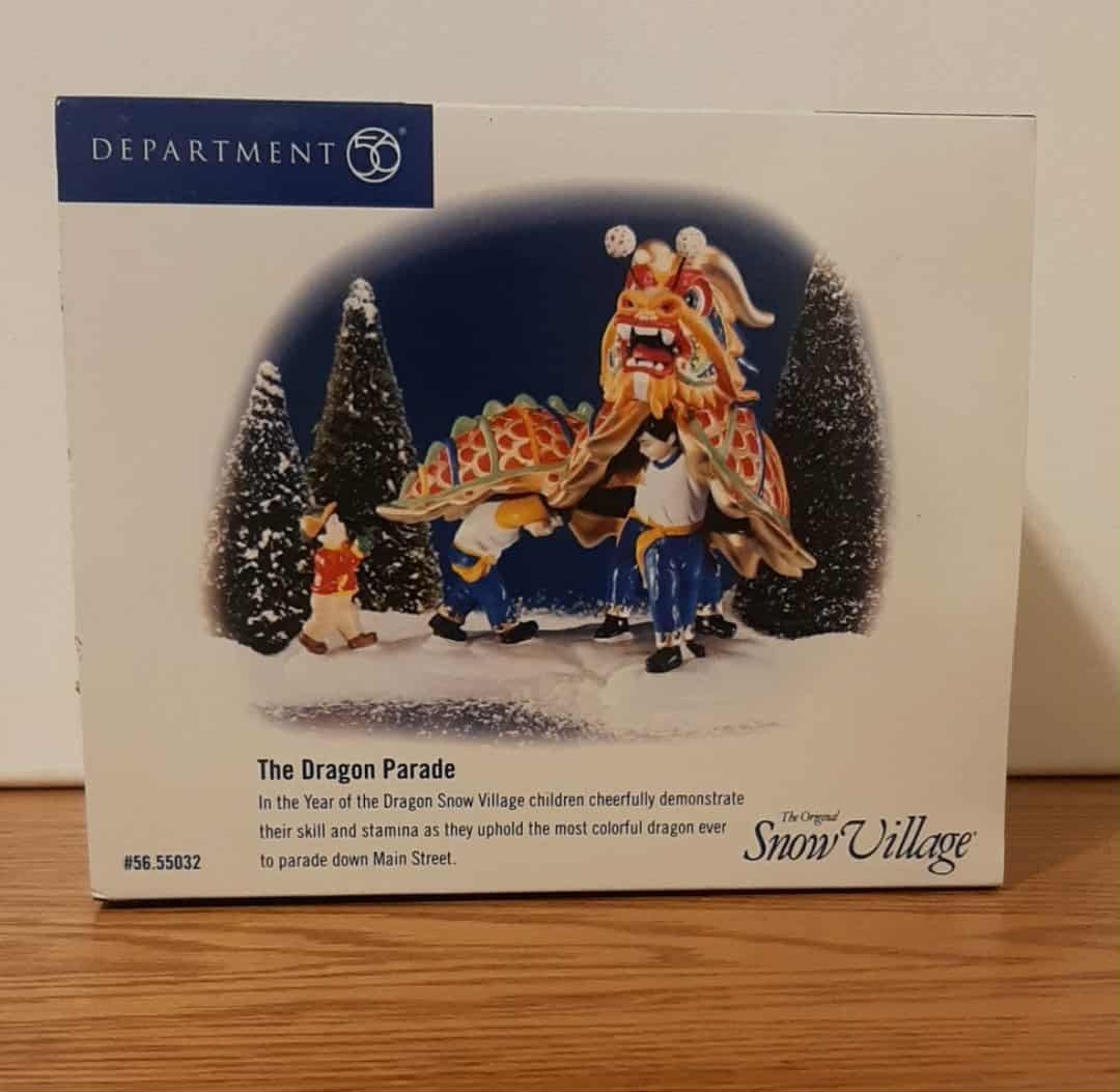 Vintage 1999 Dept. 56 Snow Village “The Dragon Parade” (RETIRED) (NIB)