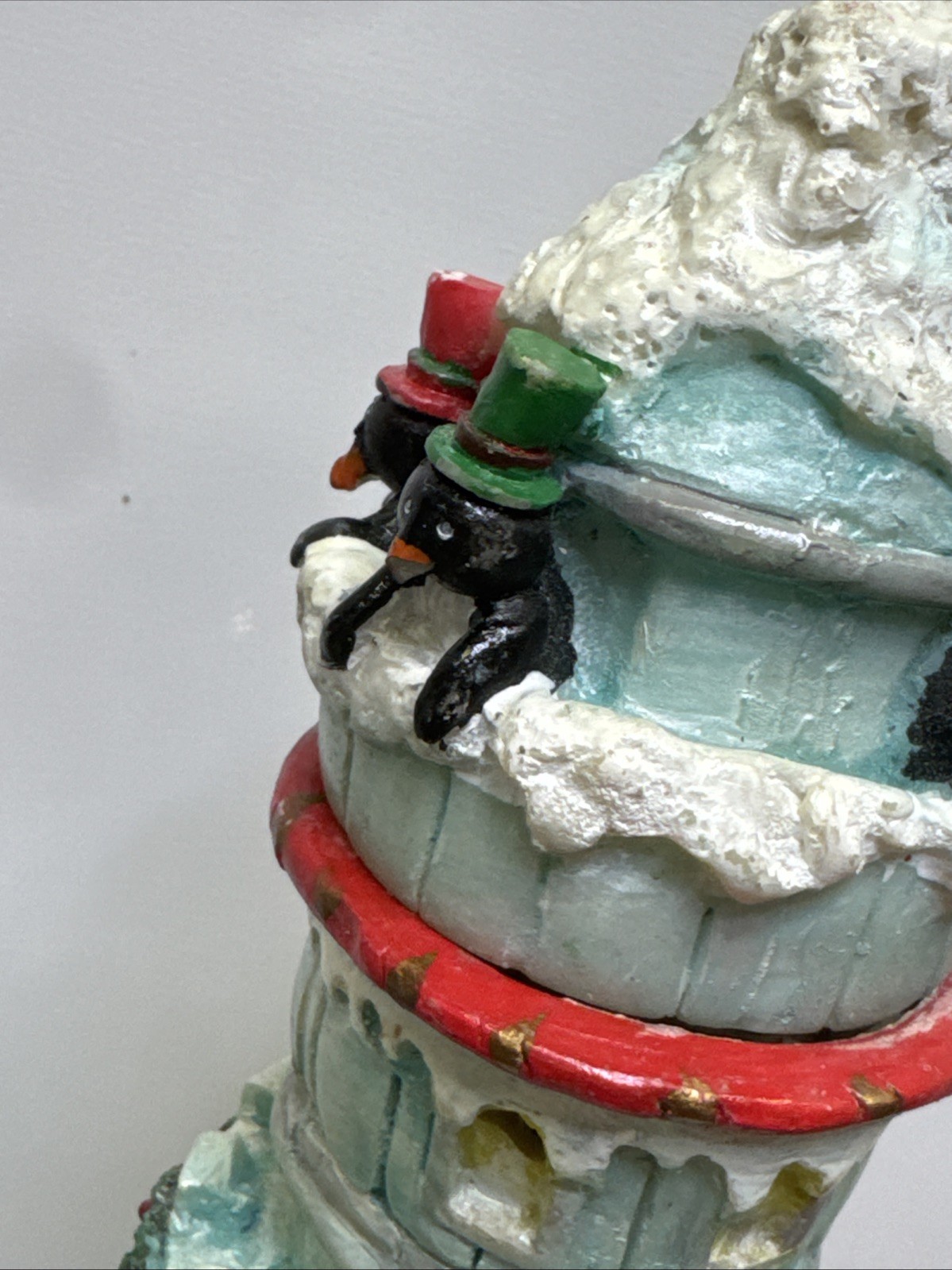 Puleo 16″ Winter Ice Castle Fiber Optic Color Changing Christmas Village READ