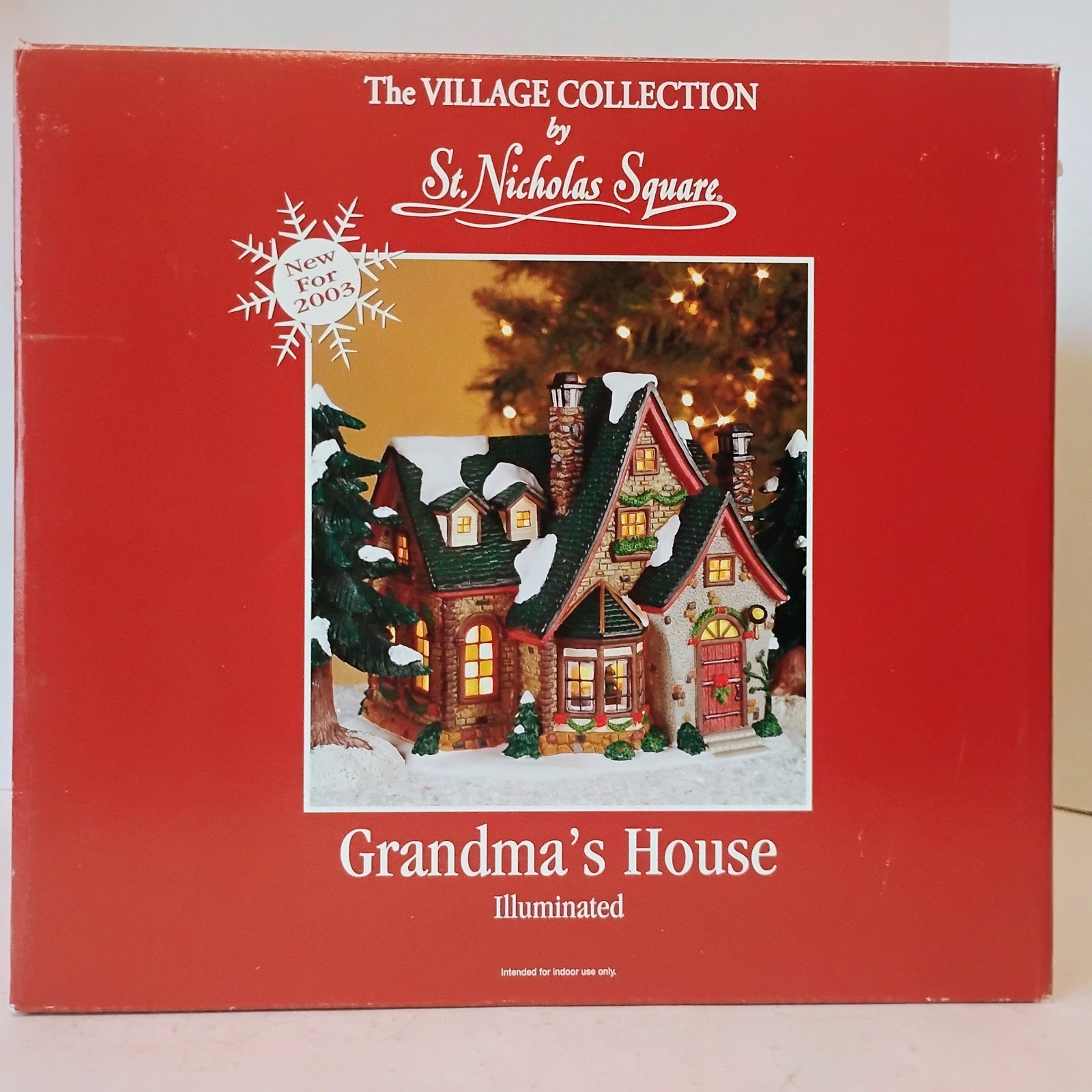 RARE St. Nicholas Square “Grandma’s House” 2003 Village Collection series w/box