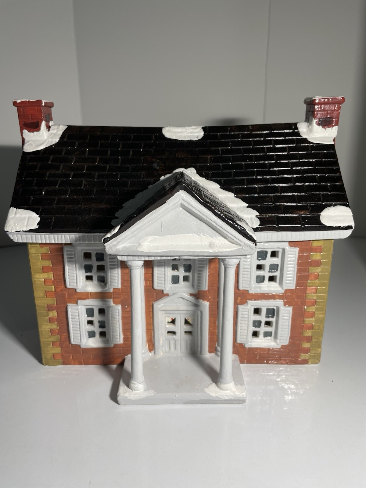 Vintage Yuletide Snow Hamlet Ceramic Federal House 1986 Item J1