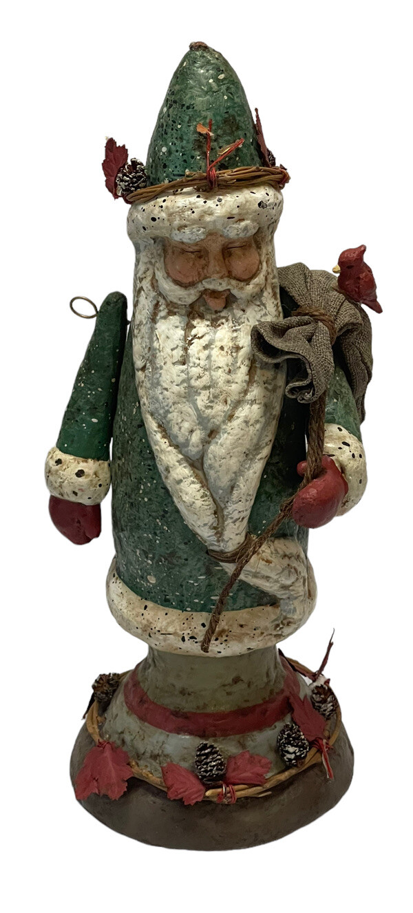 Department 56 Old World Kris Kringle Paper Mache Santa Clause Christmas Retired