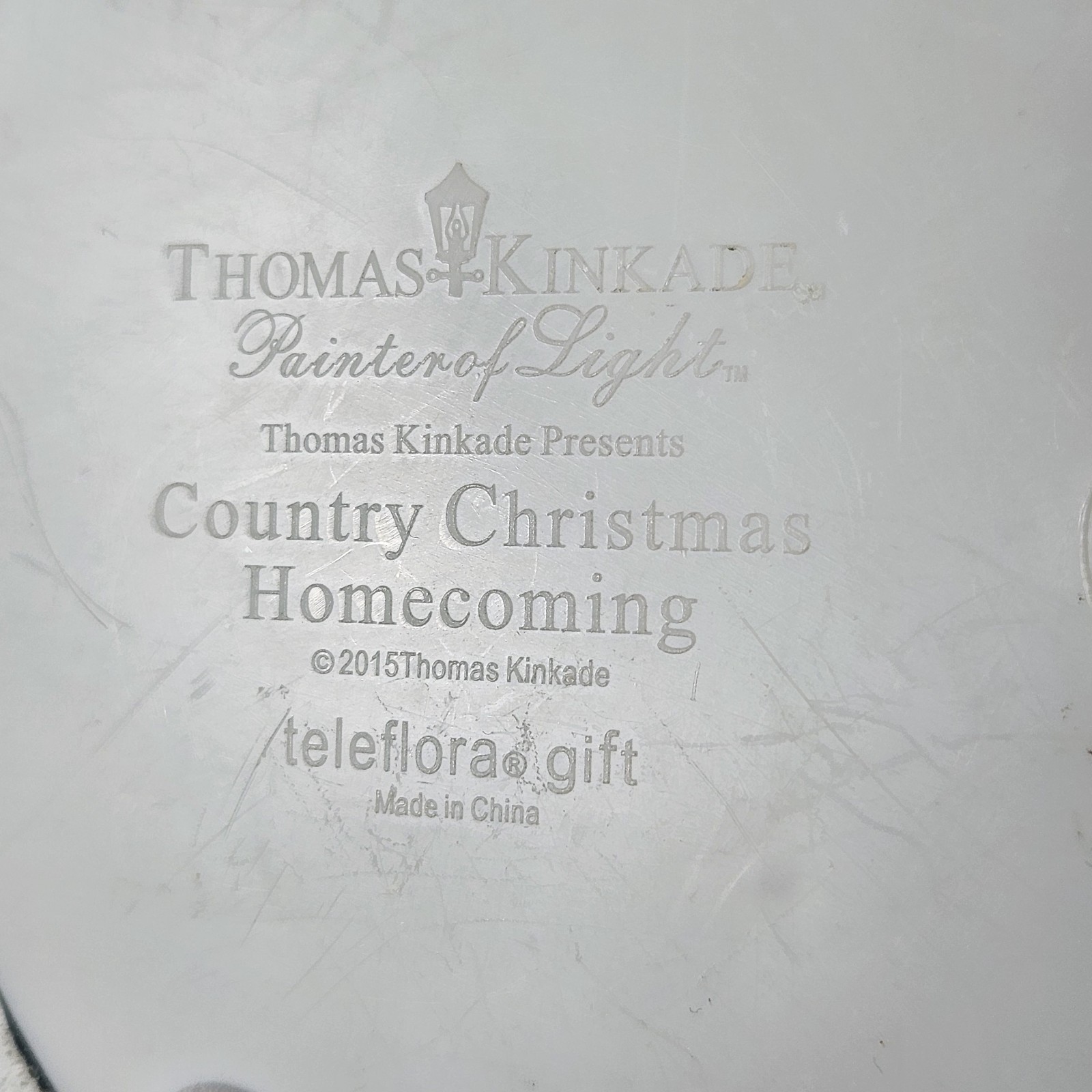 Thomas Kinkade Country Christmas Homecoming Light-Up House 2015 Teleflora