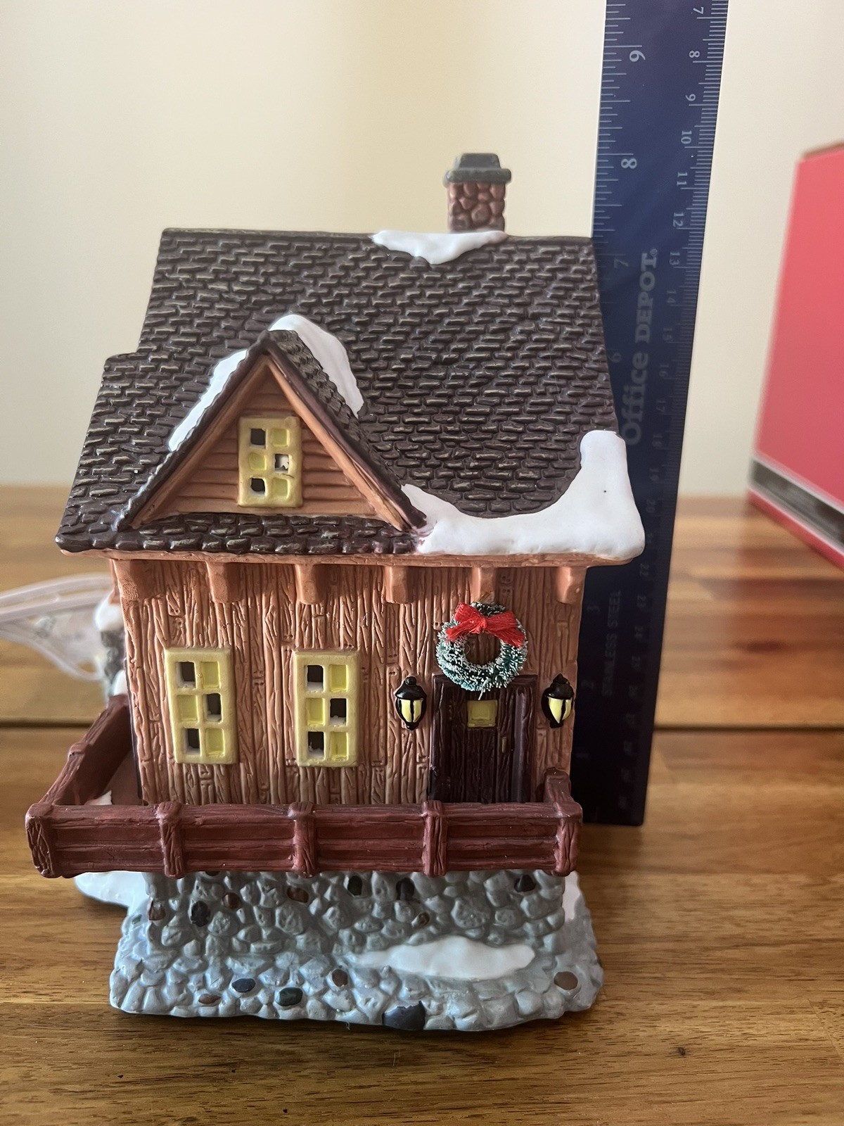 1999 Vintage St. Nicholas Square Christmas Village Illuminated Bennett Bros Mill