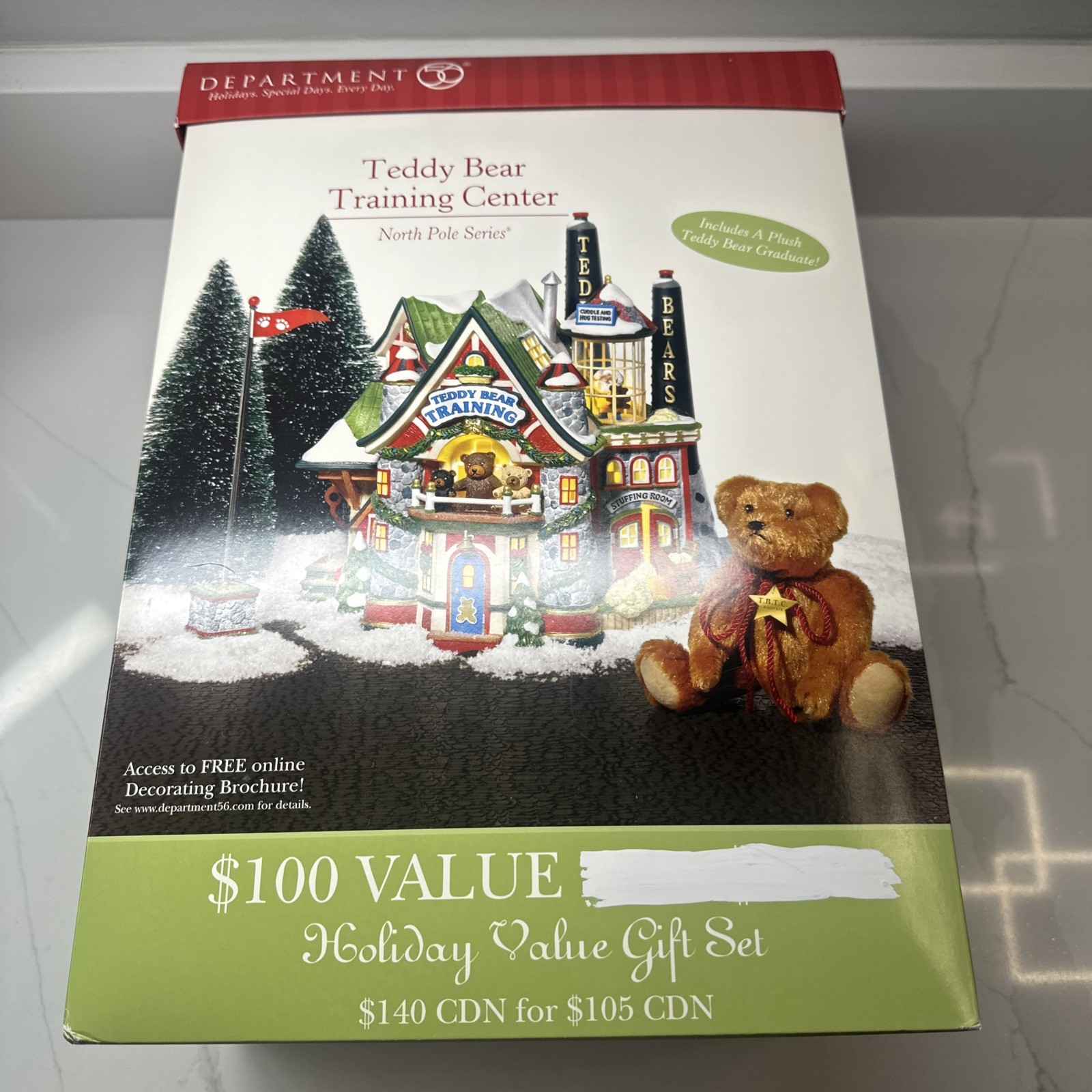 Department 56 Teddy Bear Training Center 55674 North Pole Christmas Building NEW
