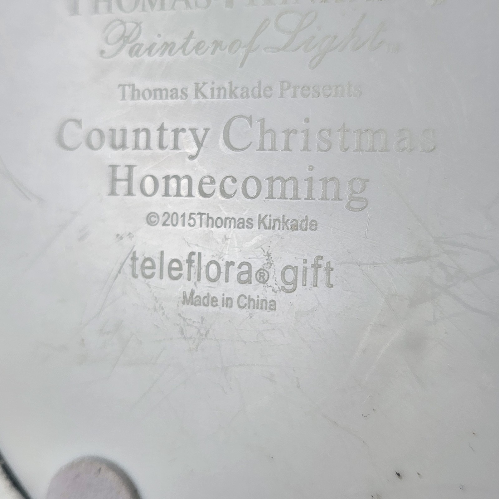 Thomas Kinkade Country Christmas Homecoming Light-Up House 2015 Teleflora