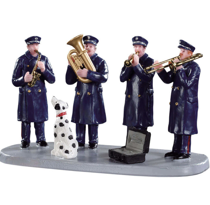 LEMAX Firehouse Band -Holiday Village Train Accent-5 Piece Set