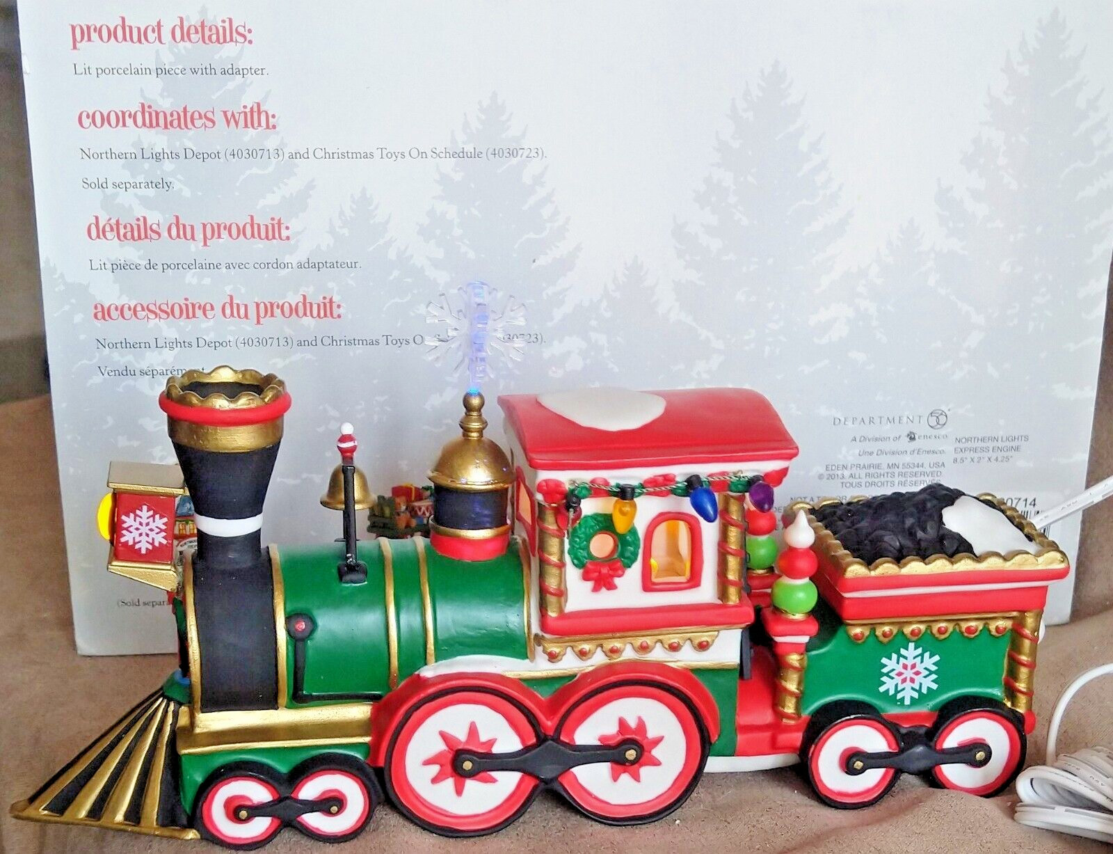 Northern Lights Express Engine #4030714 Department 56 North Pole-BUYER GUARANTEE