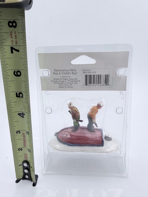 Lemax Christmas Village Town Land Ahoy! 42882 Fishermen Fishing Boat Nautical