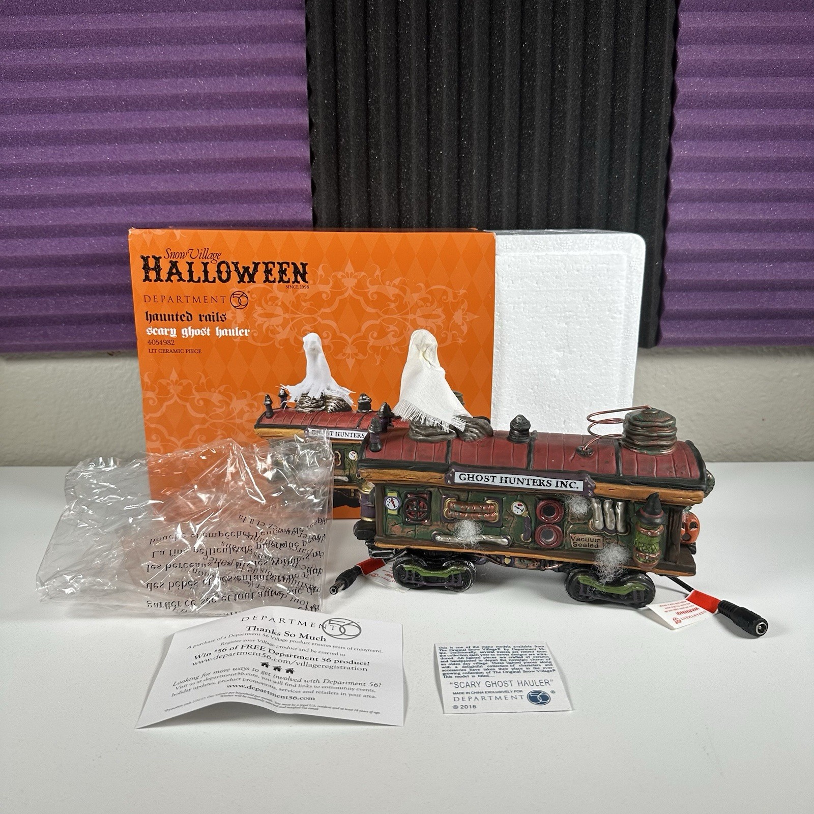 Department 56 Halloween Haunted Rails Scary Ghost Hauler – 4054982 – *CIB*