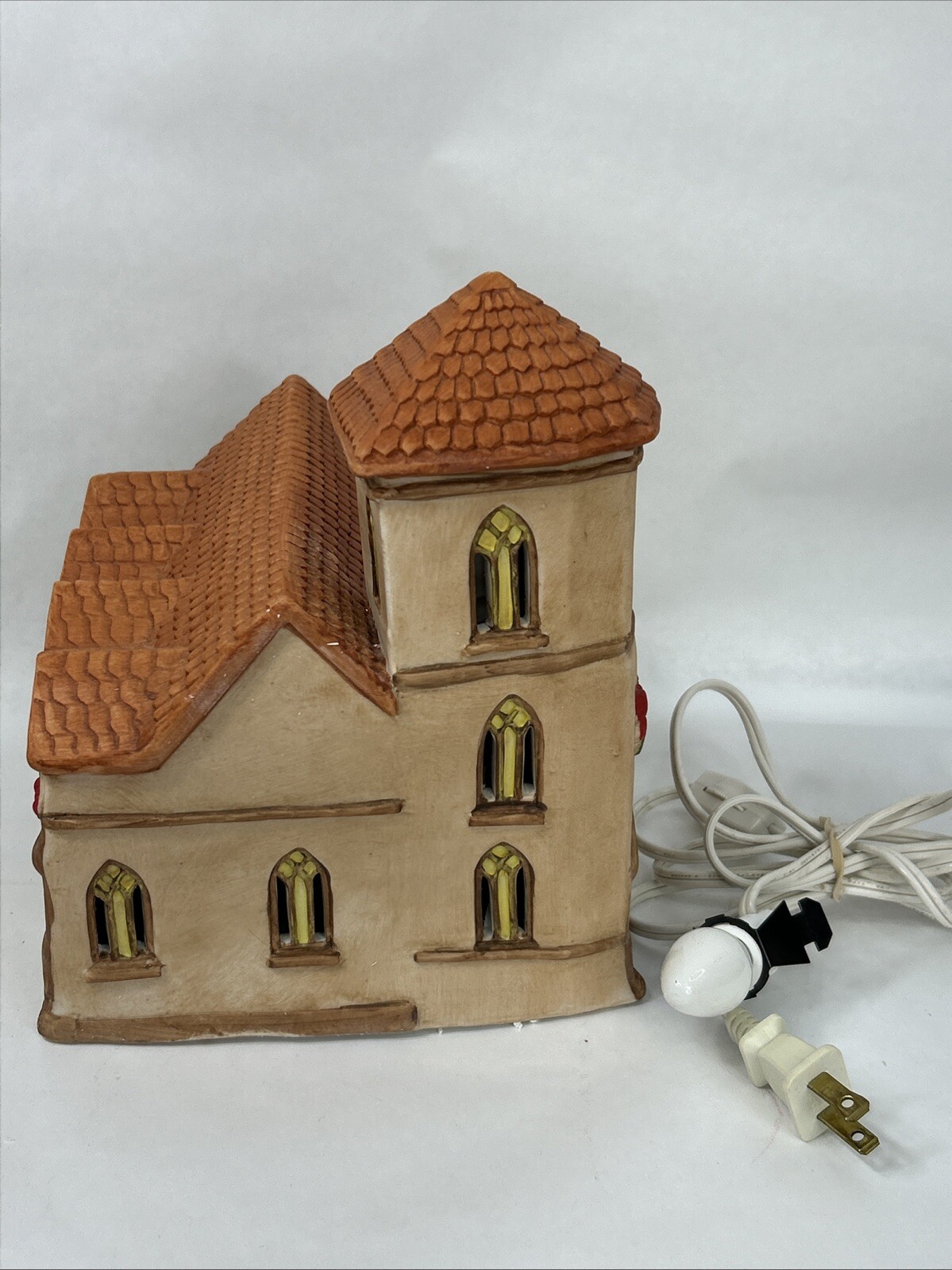 Dickens London Church & Sugar Creek County Chapel Christmas Village Hand Painted