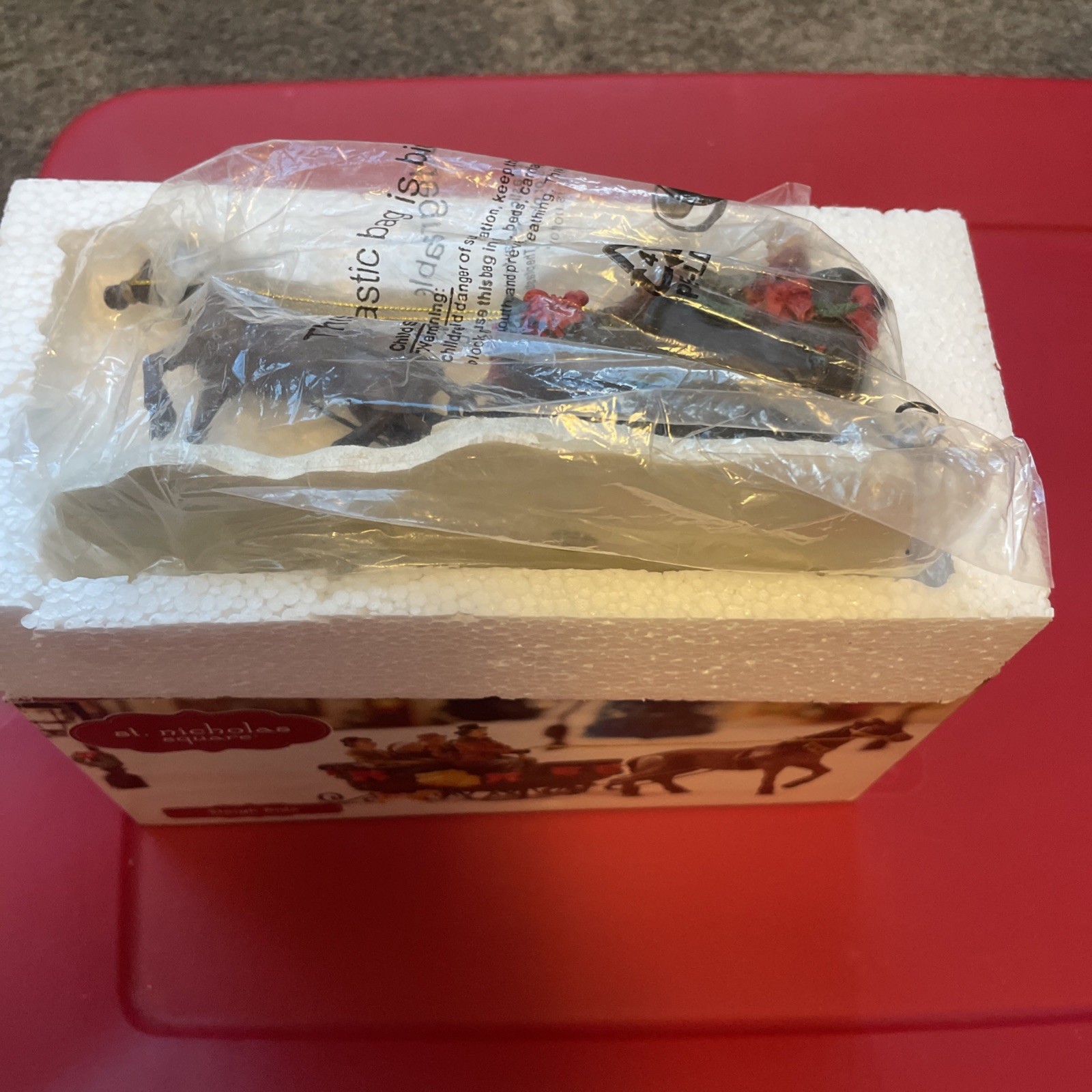 St. Nicholas Square Christmas Village Accessory – Sleigh Ride w/Box
