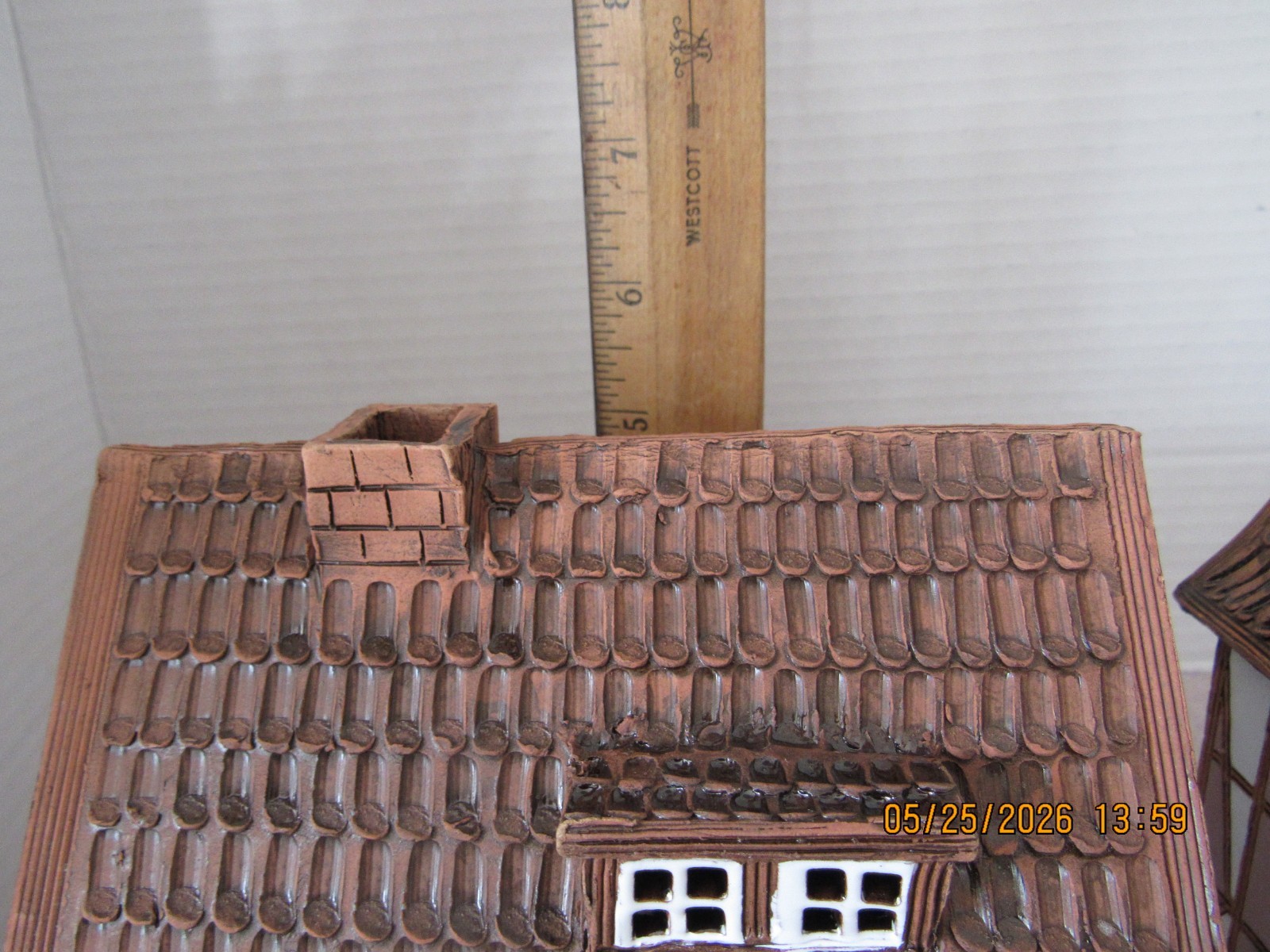 2 Ceramic Miniature House Candle Holder Midene