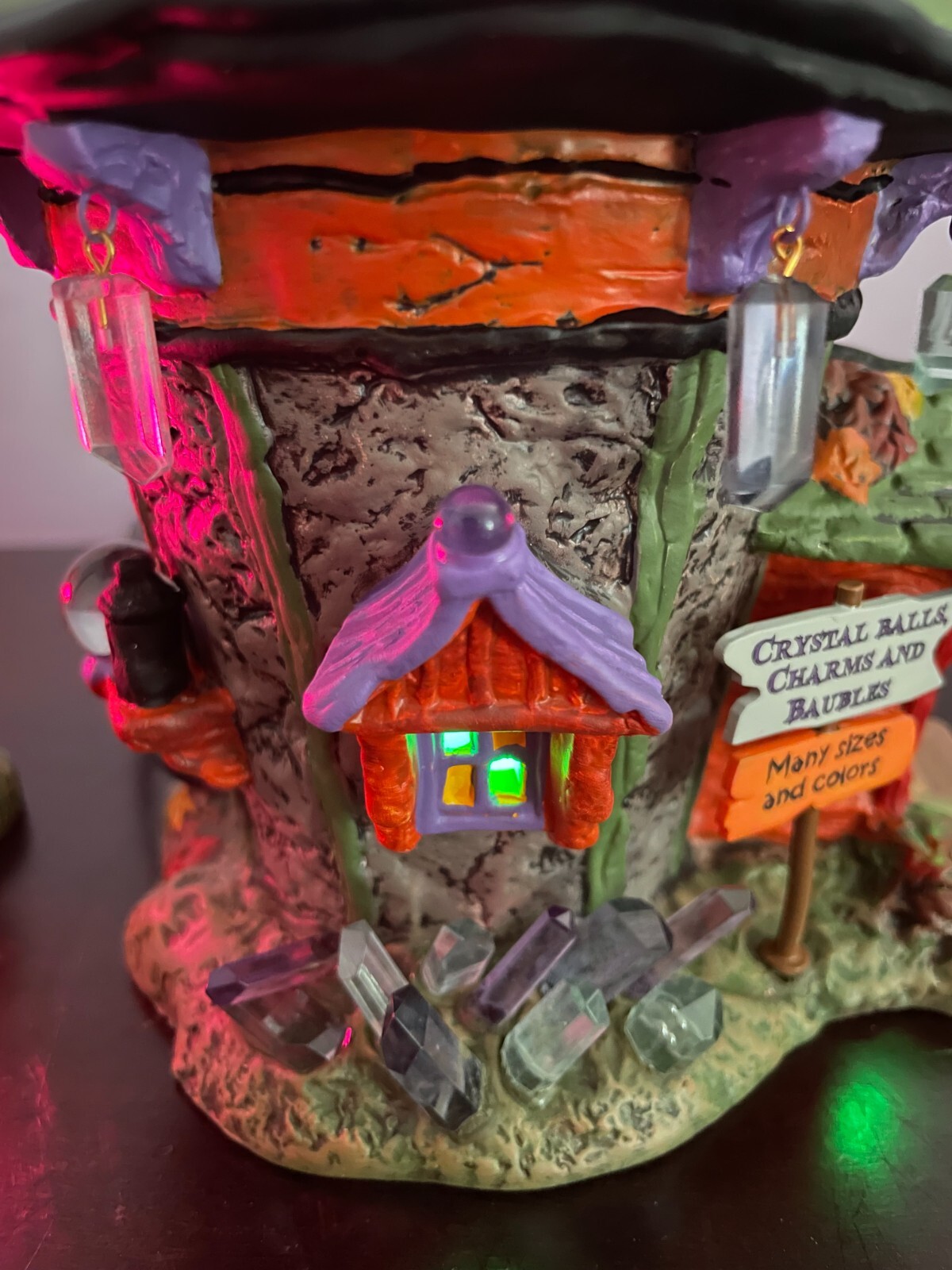 Dept 56 Halloween Cryptic Cave Crystals sold w/ Cave Mystic, NIB Lit Collectible