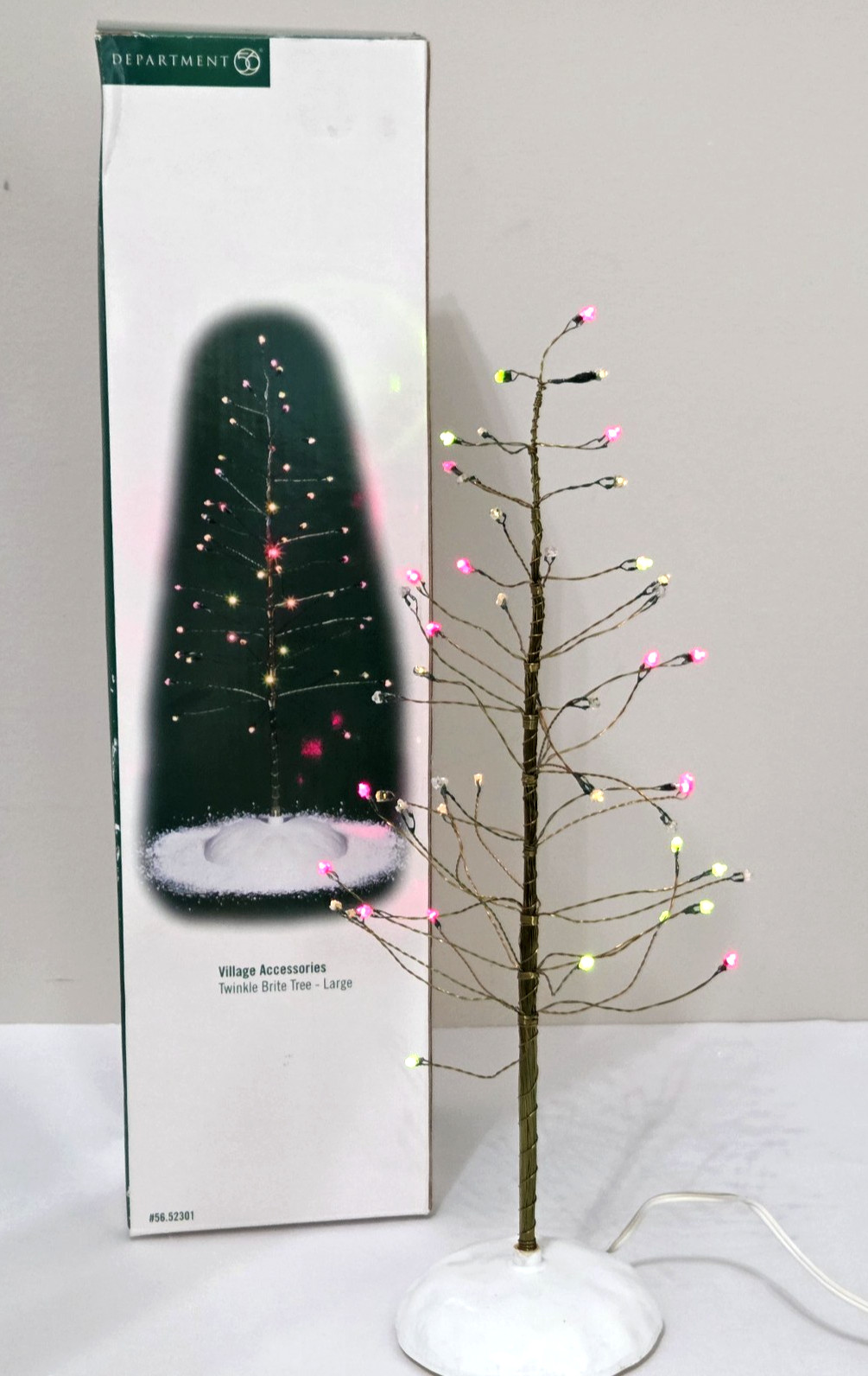 Dept 56 Twinkle Brite Tree Large 12″ Village Accessories 52301 Multi Color w/box