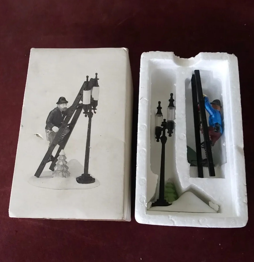 Dept 56 ~ Heritage Village Collection~Lamplighter Accessory Set, Reglued In Box