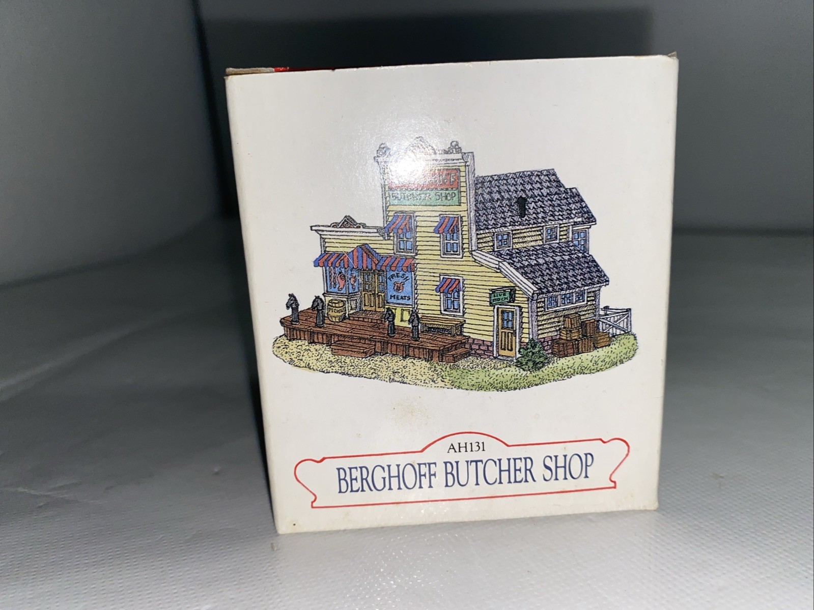 Clearance-OpenBox Vintage Liberty Falls Berghoff Butcher Shop Village 1997 AH131