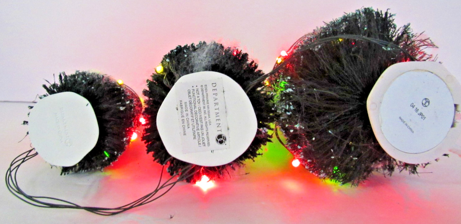 DEPT 56 “TWINKLING LIT TREES” ~ (SET OF 3) ~ *** BATTERY OPERATED ***