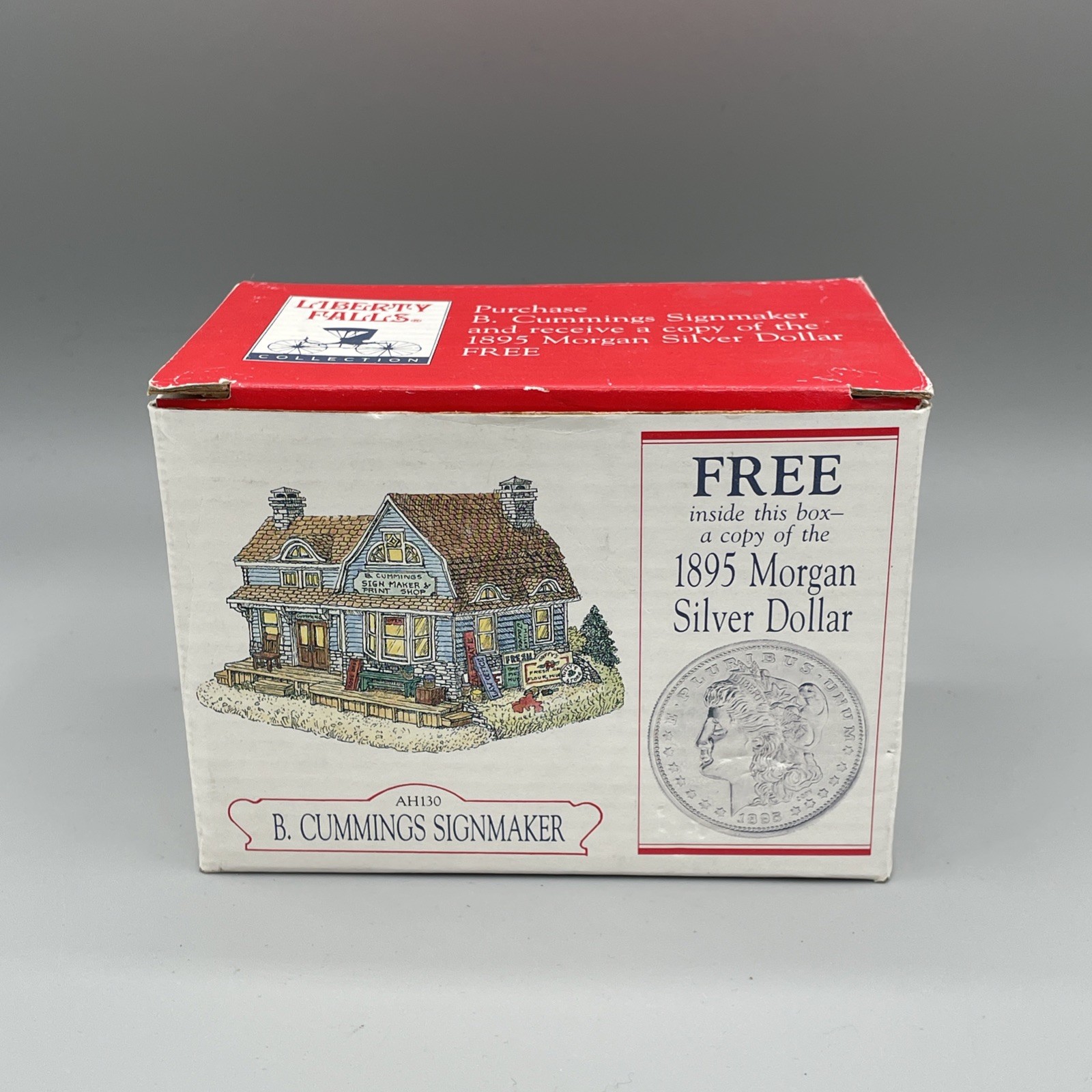 Liberty Falls Figurines AH130 B. Cummings Signmaker 1895 Morgan Dollar Copy