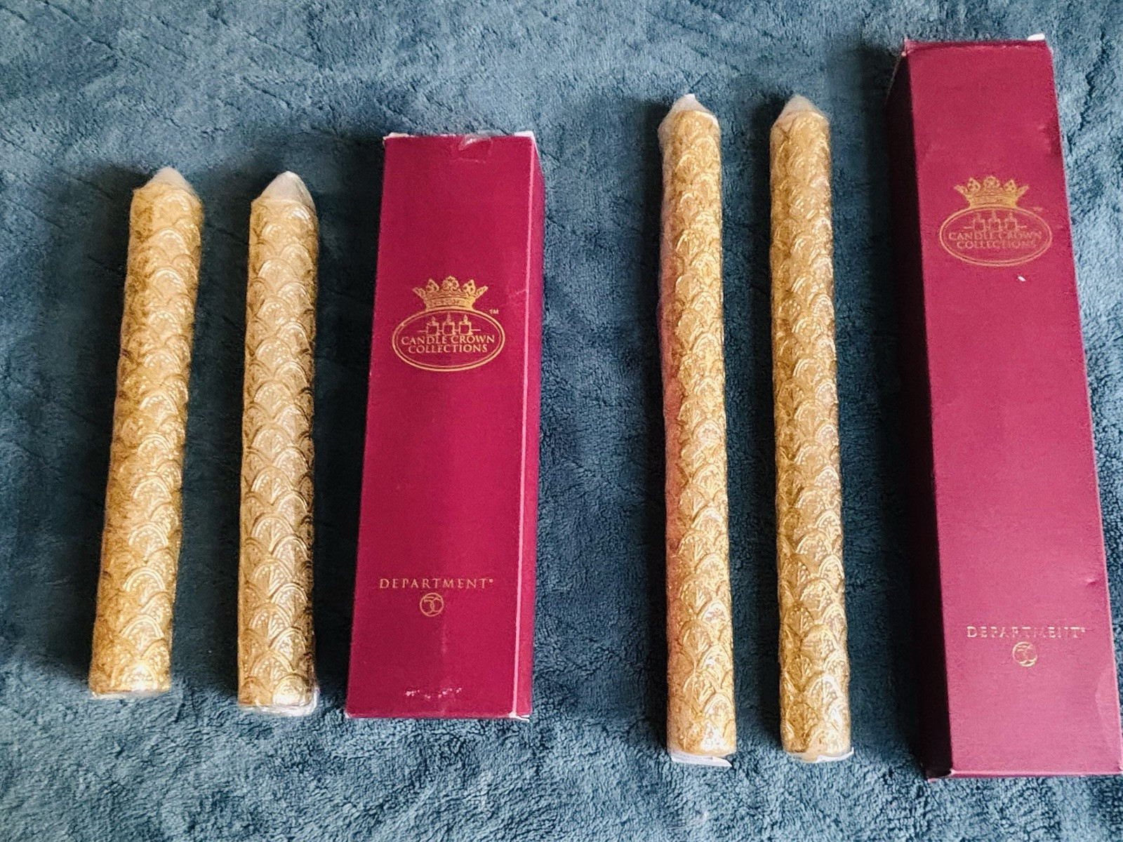 Dept 56 The Candle Crown Collections A Christmas Carol 5pc Set + Candles)