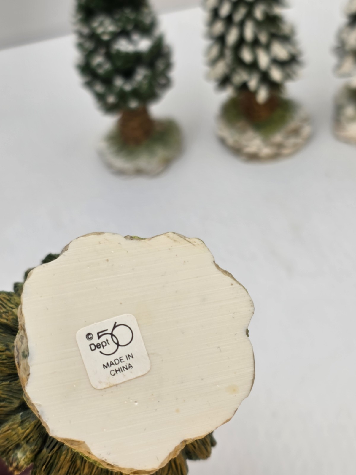 Dept 56 Village Snowy Evergreens Set 6 Medium Trees 52613 Christmas Snow Decor