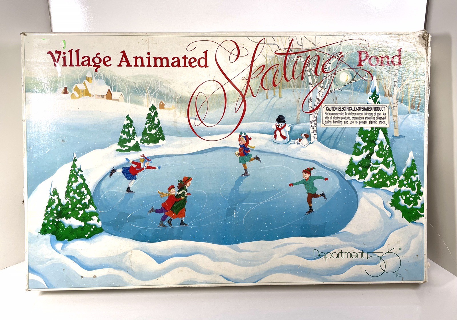 Department 56 Christmas Village Animated Skating Pond tested working See Video