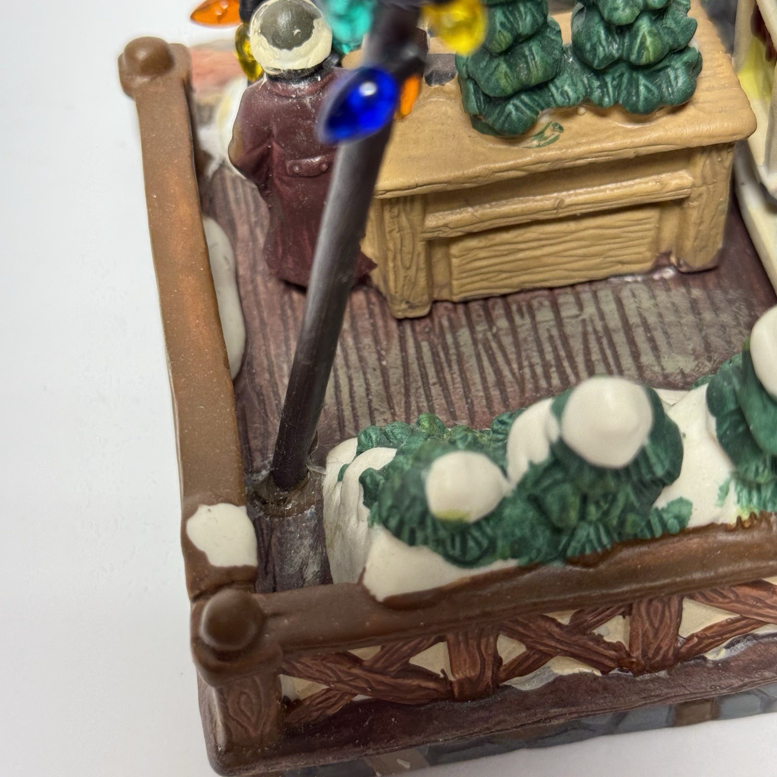 Christmas Streets Tree Seller’s House Lighted Village with Box Styrofoam READ
