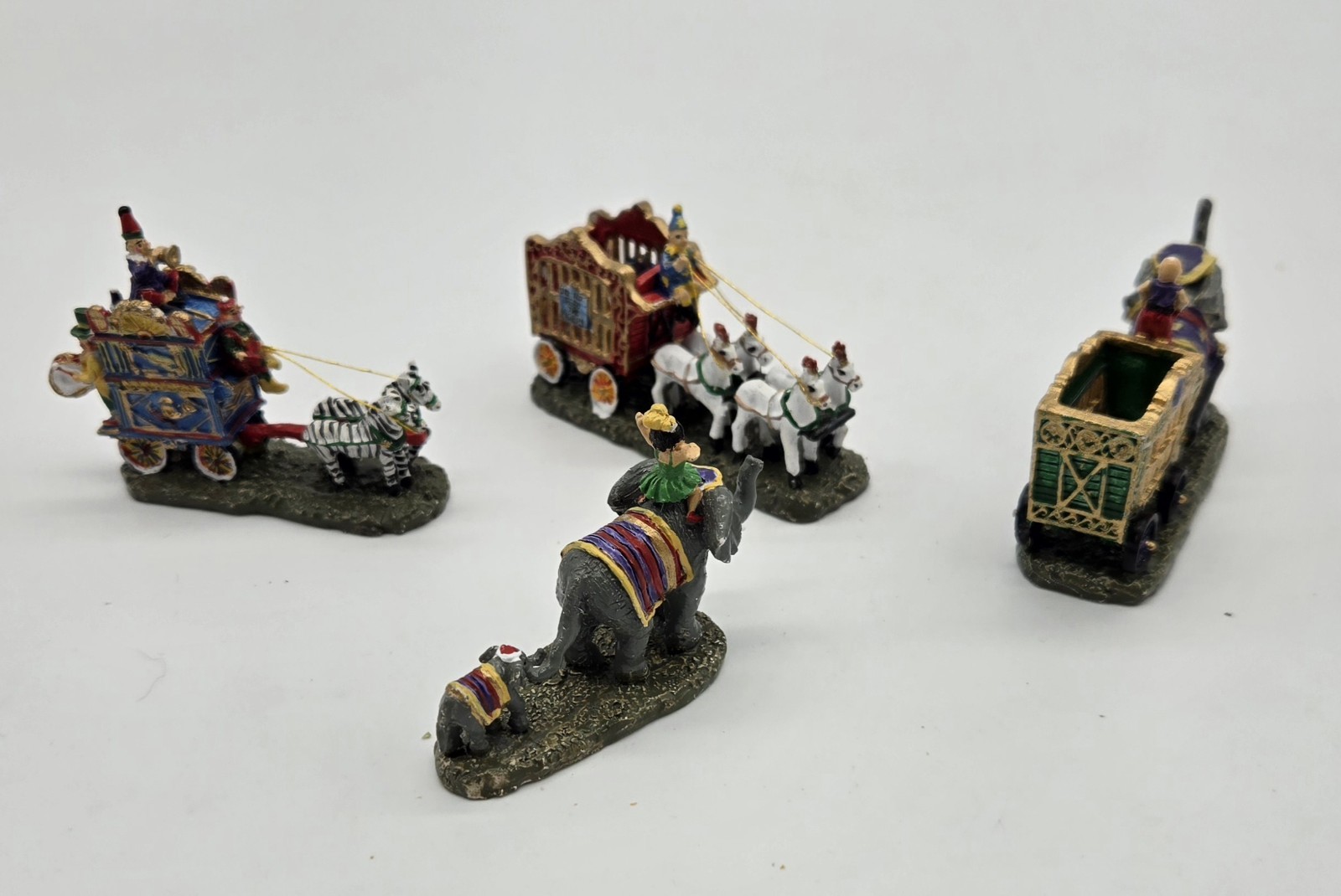 International Resourcing Services IRC Resin Circus Train Figurines Set Of 4.