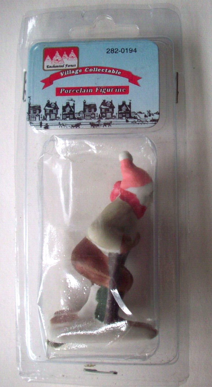 Enchanted Forest downhill skier Christmas figurine