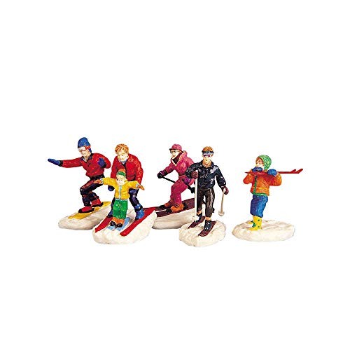 Lemax Village Collection Winter Fun Set of 5 Skiing #92357