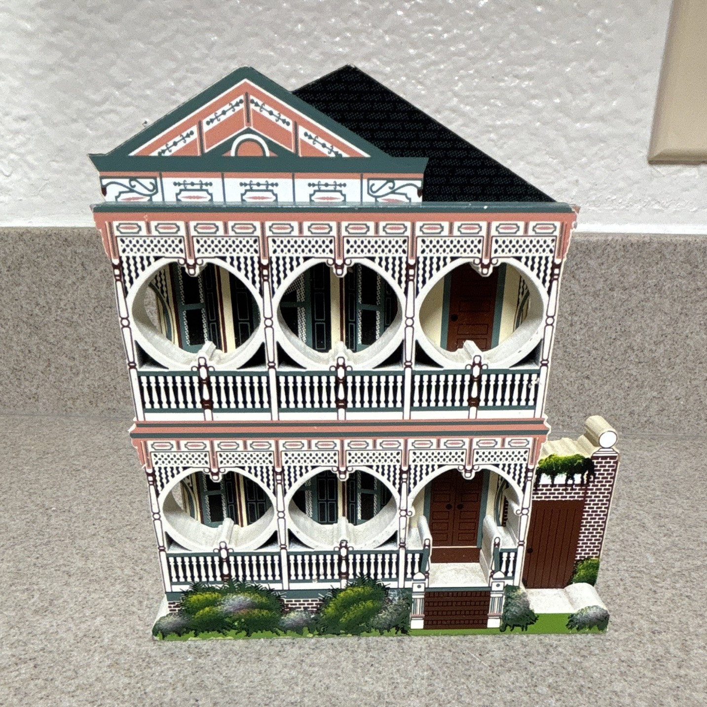 Cat’s Meow Village Asendorf House Savannah GA Victorian Wood Signed 1996