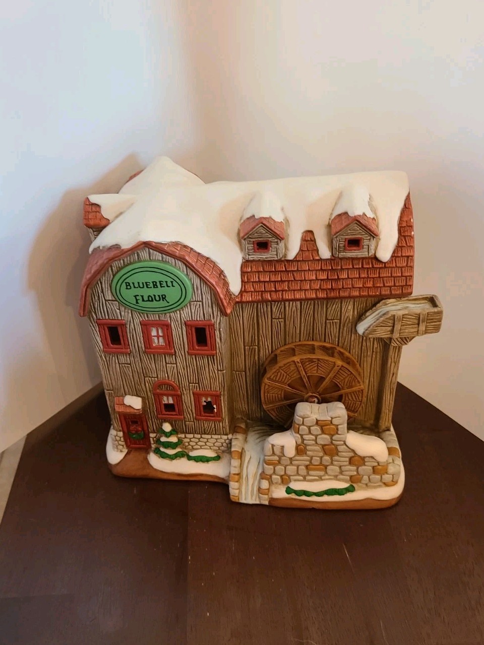VTG 1997 Lefton Colonial Village Bluebell Flour Mill #11263 Building. No Light