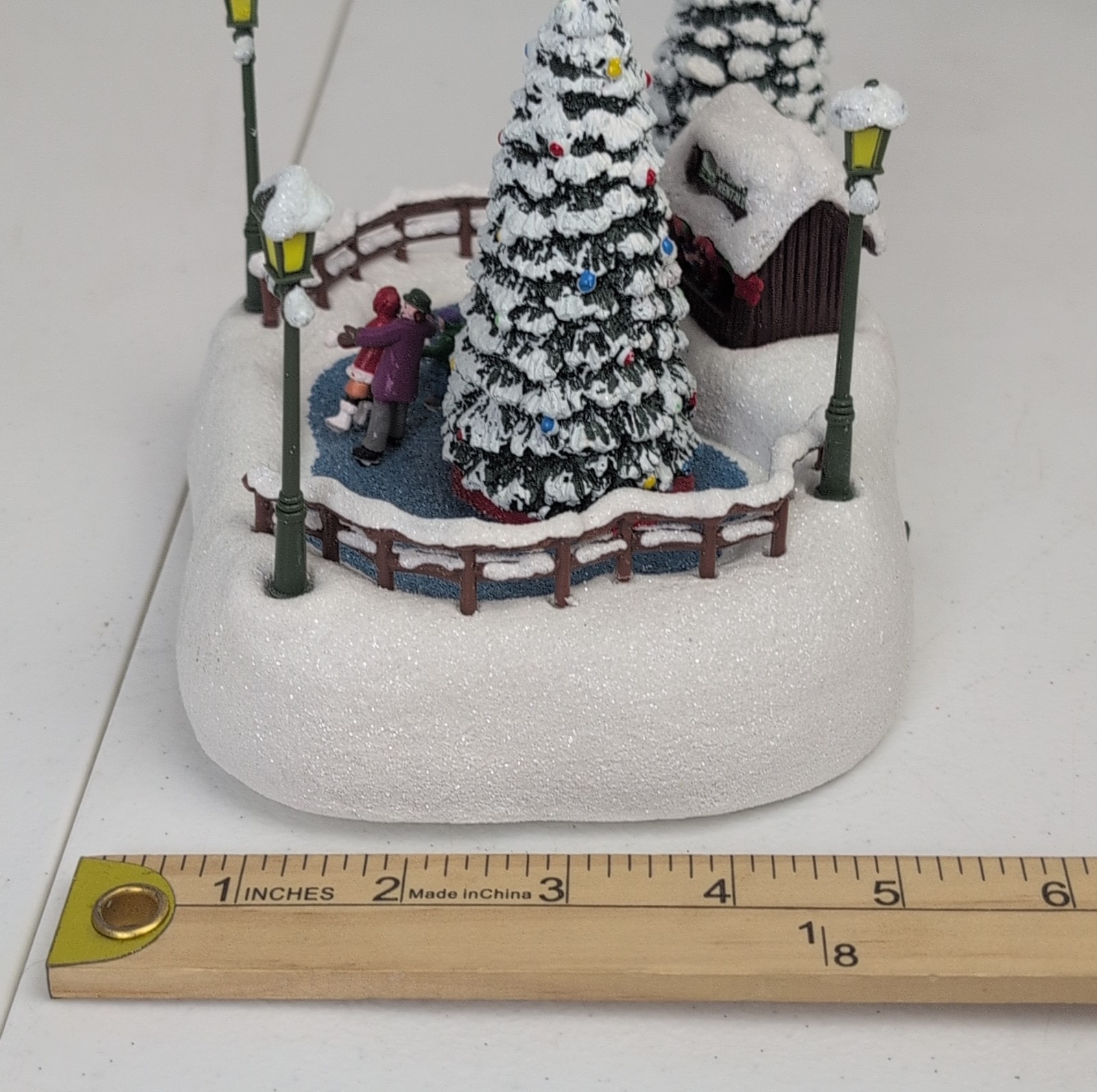 2024 Thomas Kinkade Teleflora Oh What Fun Lighted Christmas Ice Skate Rentals
