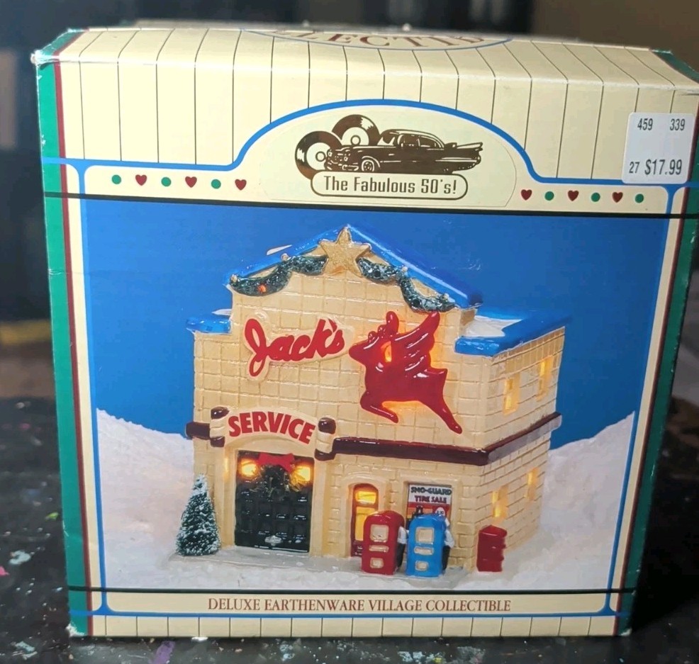 1992 Main Street Collectible The Fabulous 50’s Jack’s Service Lightup Station