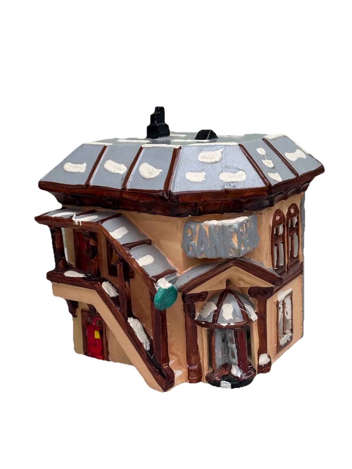 Department 56 Snow Village Bank # 50245 Year 1983 RARE vintage