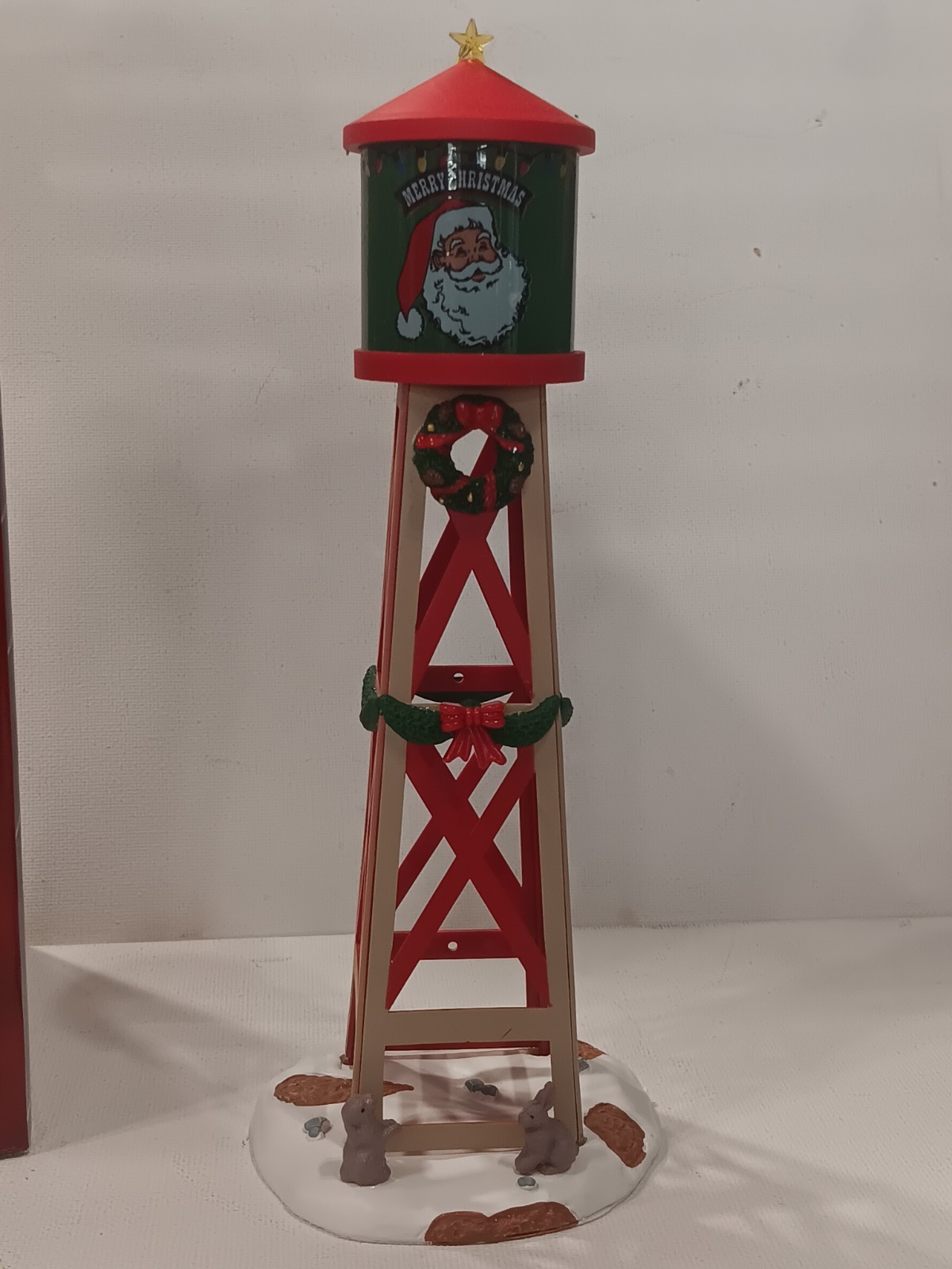 LEMAX Rustic Water Tower, Merry Christmas Santa. Michael’s Exclusive No Chips