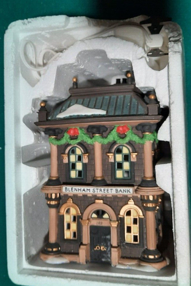 DEPT 56 Dickens Village BLENHAM STREET BANK 1995 Retired in Original Box