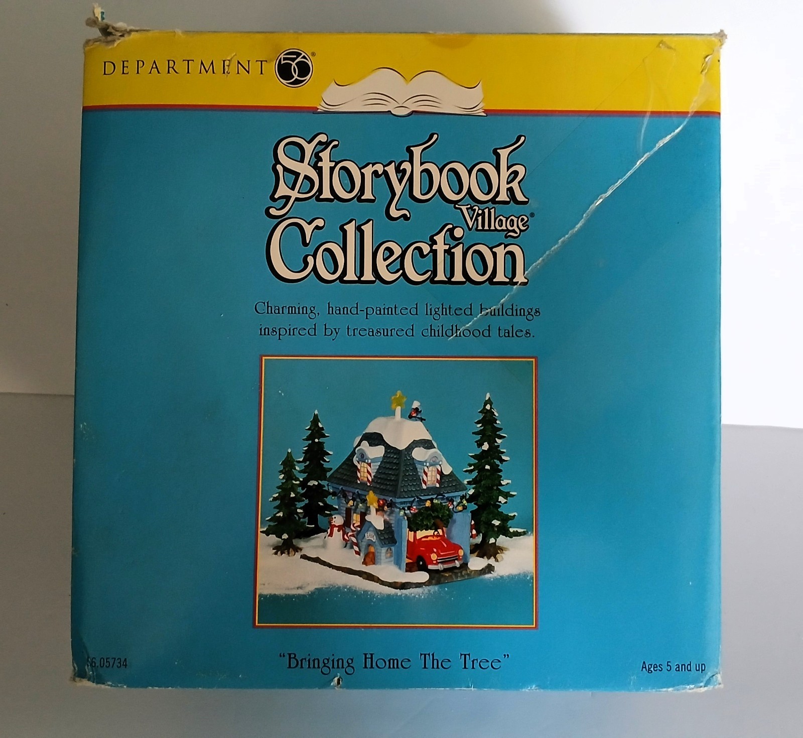 Dept 56 Storybook Village Bringing Home The Tree 05734 Christmas Village USED