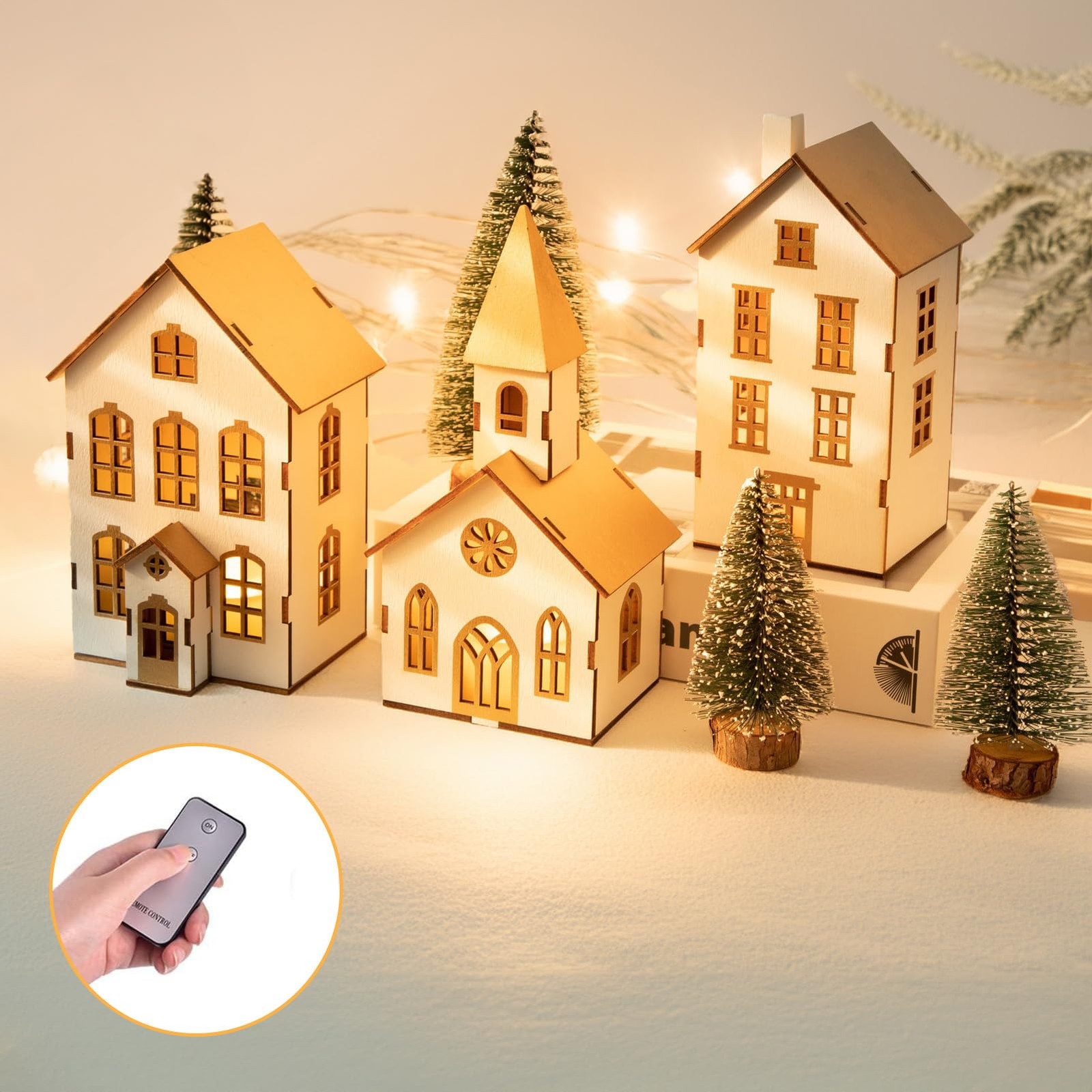 Christmas Village Houses, 7PCS, Christmas Village Accessories, Christmas Vill…