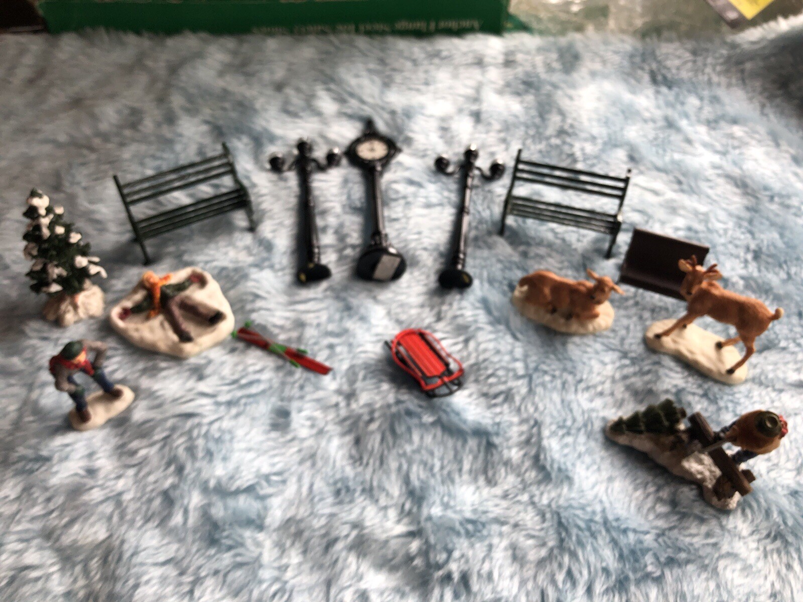 DEPT 56 LEMAX & MISC CHRISTMAS VILLAGE FIGURINES LOT OF 14