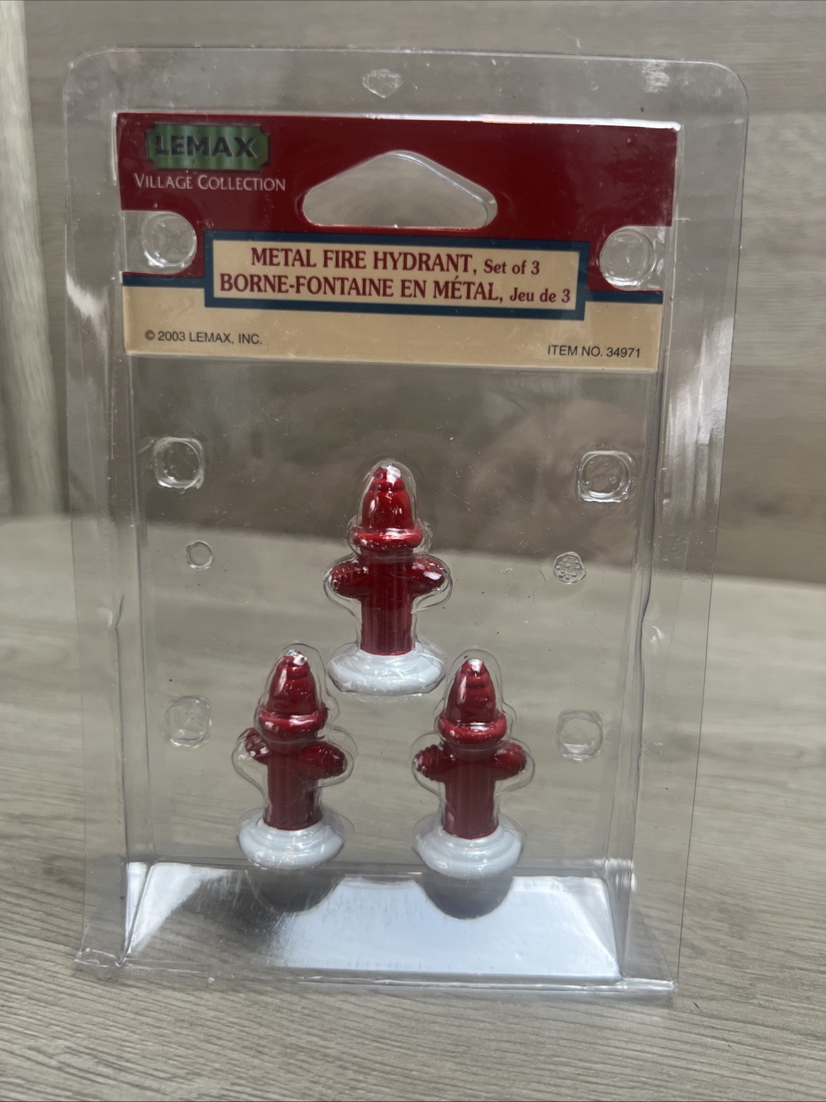 Lemax Metal Fire Hydrant (set Of 3) #34971Figurine