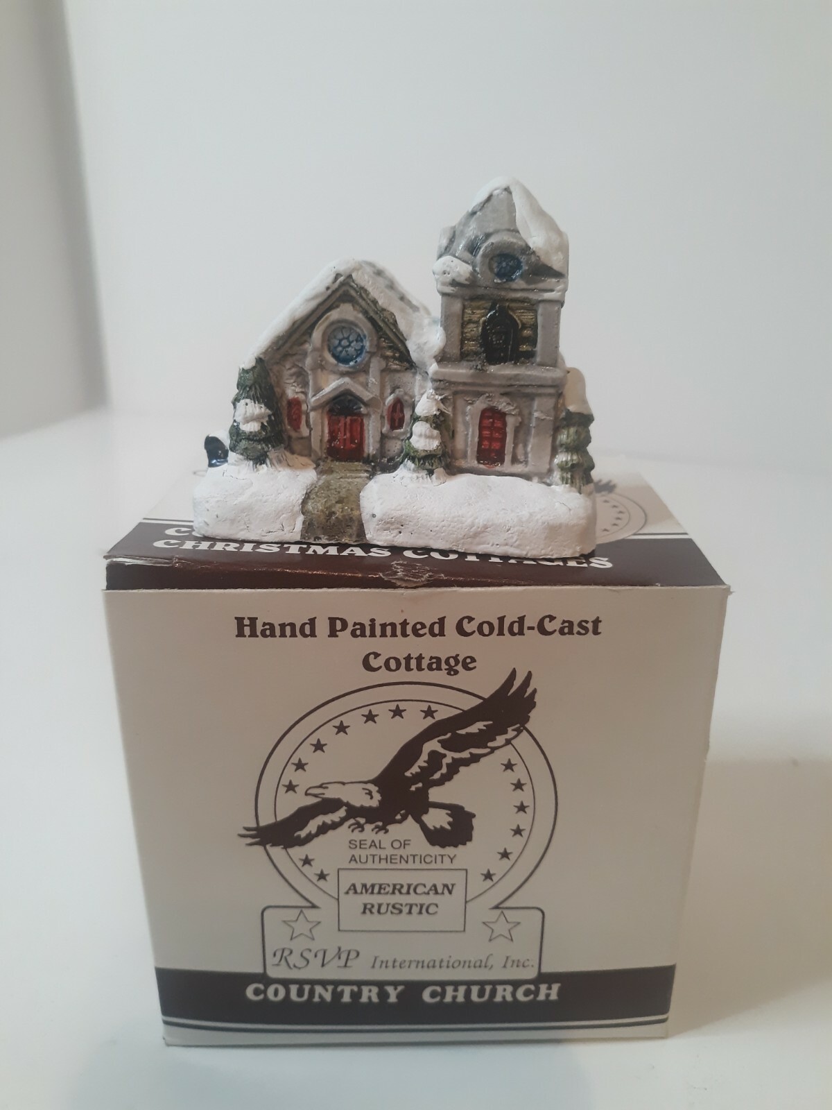 VTG The American Rustic Series, Country Christmas Cottages Country Church 1989